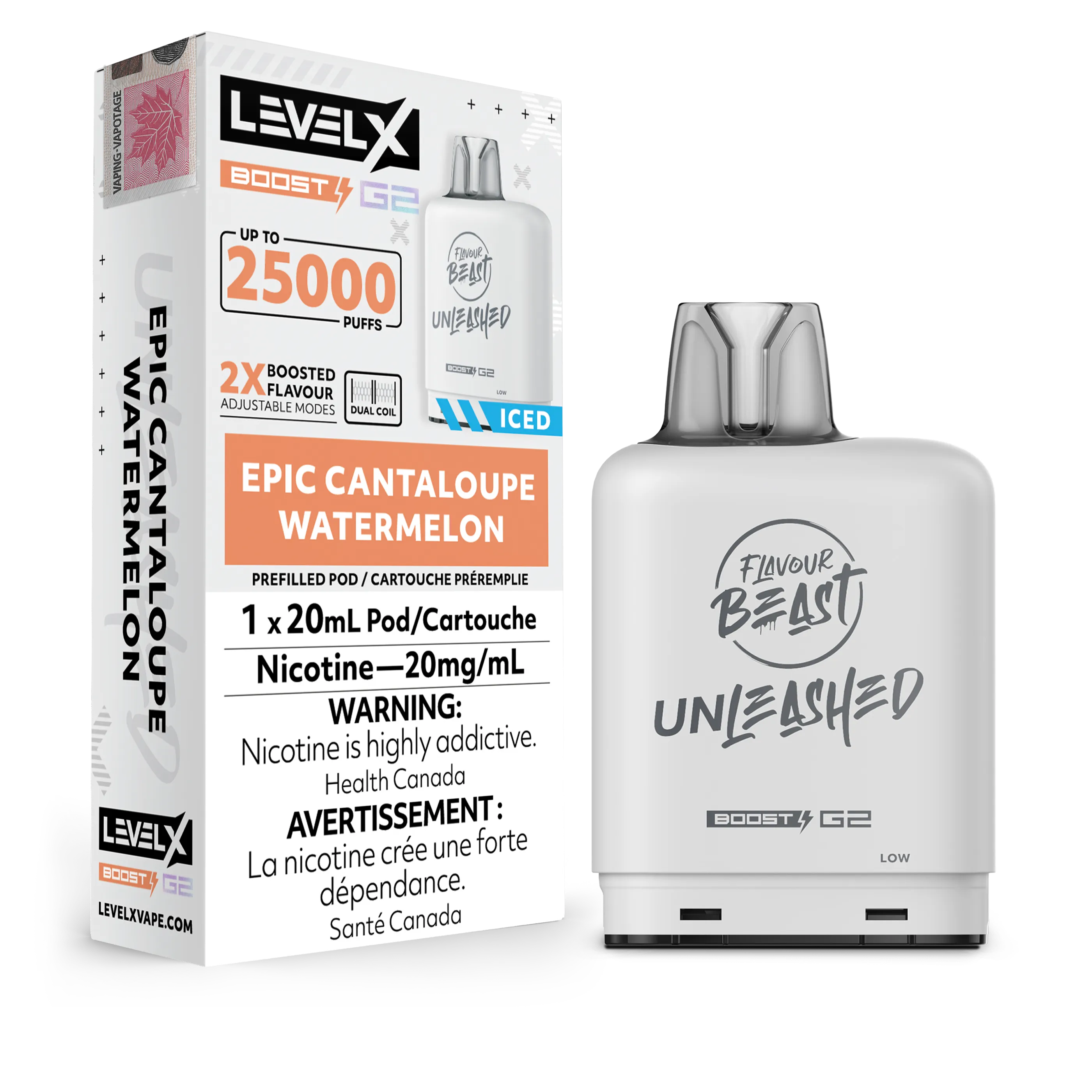 Epic Cantaloupe Watermelon Flavour Beast Boost G2 Unleashed Pods 25K