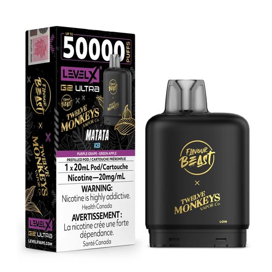 Matata Iced by Flavour Beast x Twelve Monkeys Level X G2 Ultra 50K