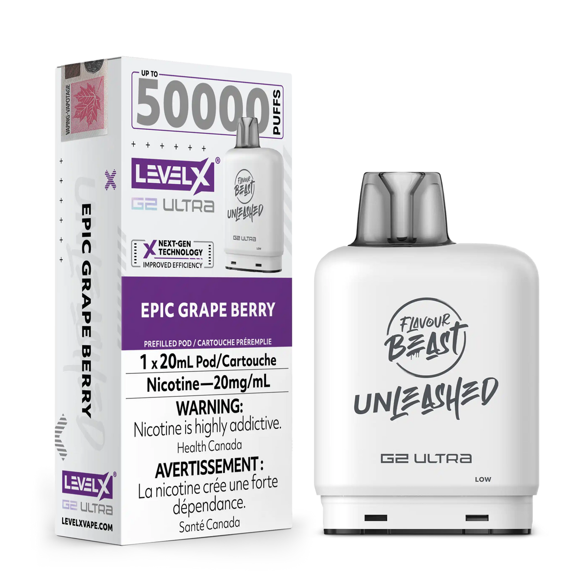 Epic Grape Berry by Level X Flavour Beast Unleashed G2 Ultra 50K