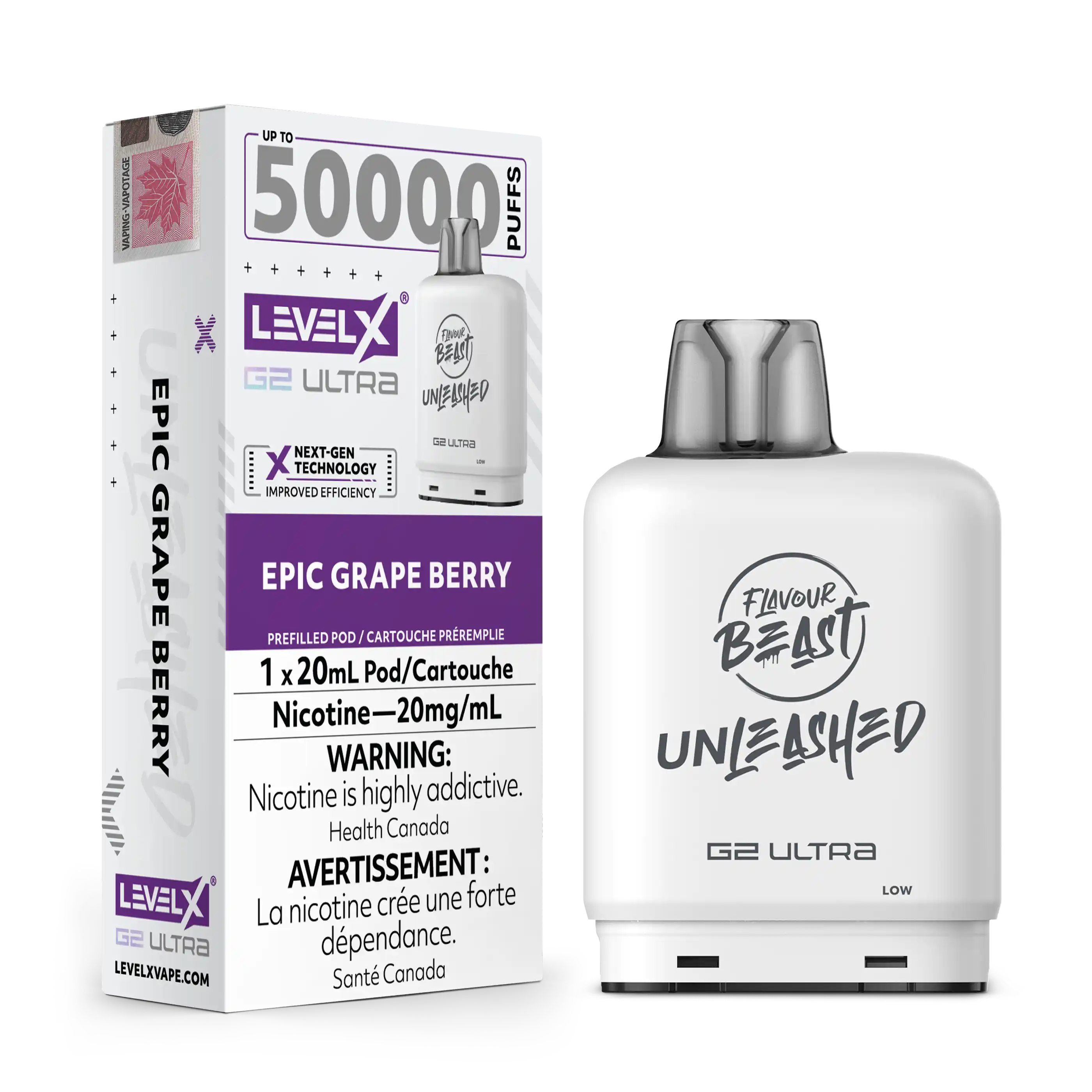 Epic Grape Berry by Level X Flavour Beast Unleashed G2 Ultra 50K