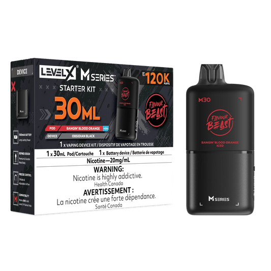 Bangin' Blood Orange Iced Level X M Series Starter Kit 30mL 120K Pod