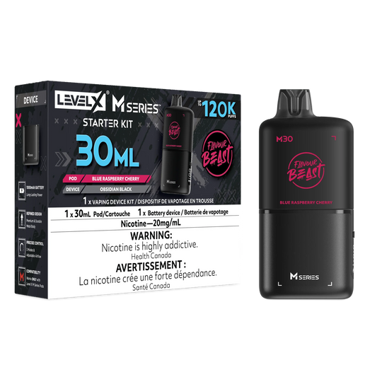 Blue Raspberry Cherry Level X M Series Starter Kit 30mL 120K Pod