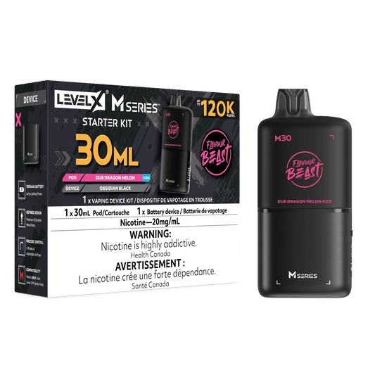 Dub Dragon Melon Iced Level X M Series Starter Kit 30mL 120K Pod