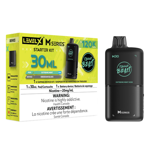Extreme Mint Iced Level X M Series Starter Kit 30mL 120K Pod