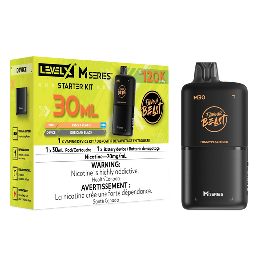 Fizzy Peach Iced Level X M Series Starter Kit 30mL 120K Pod