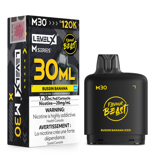 Bussin Banana Iced Level X M Series Pod 30mL 120K Pod