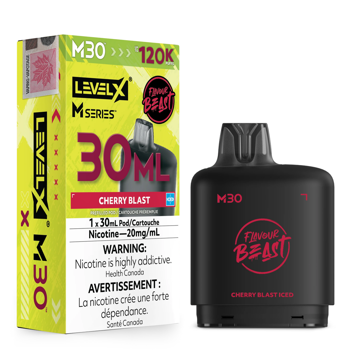 Cherry Blast Iced Level X M Series Pod 30mL 120K Pod