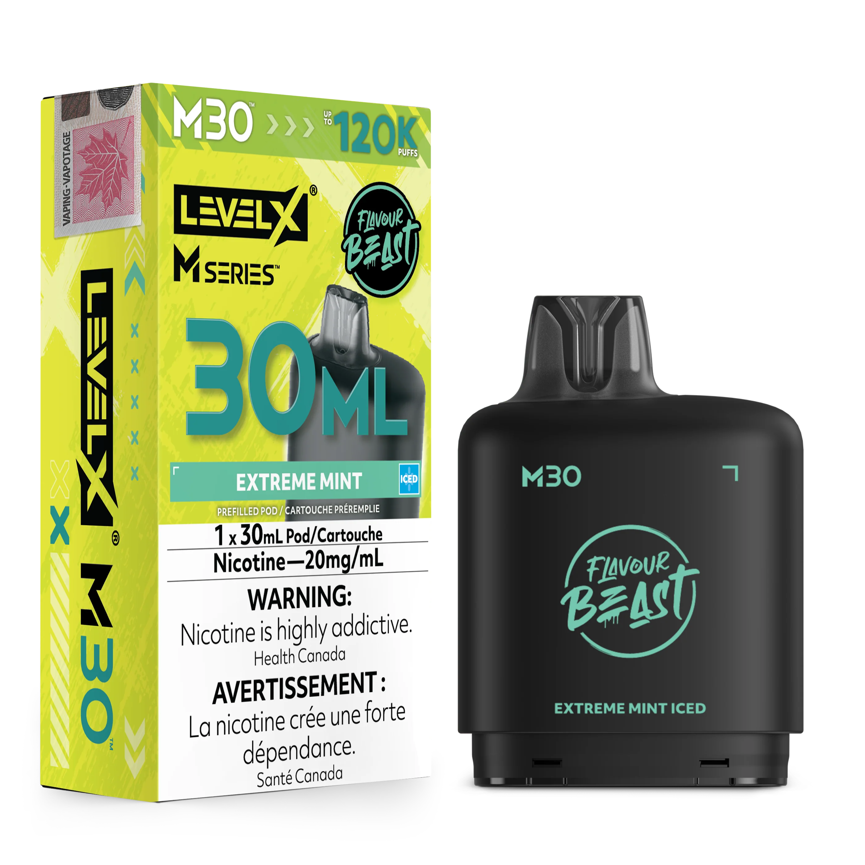Extreme Mint Iced Level X M Series Pod 30mL 120K Pod