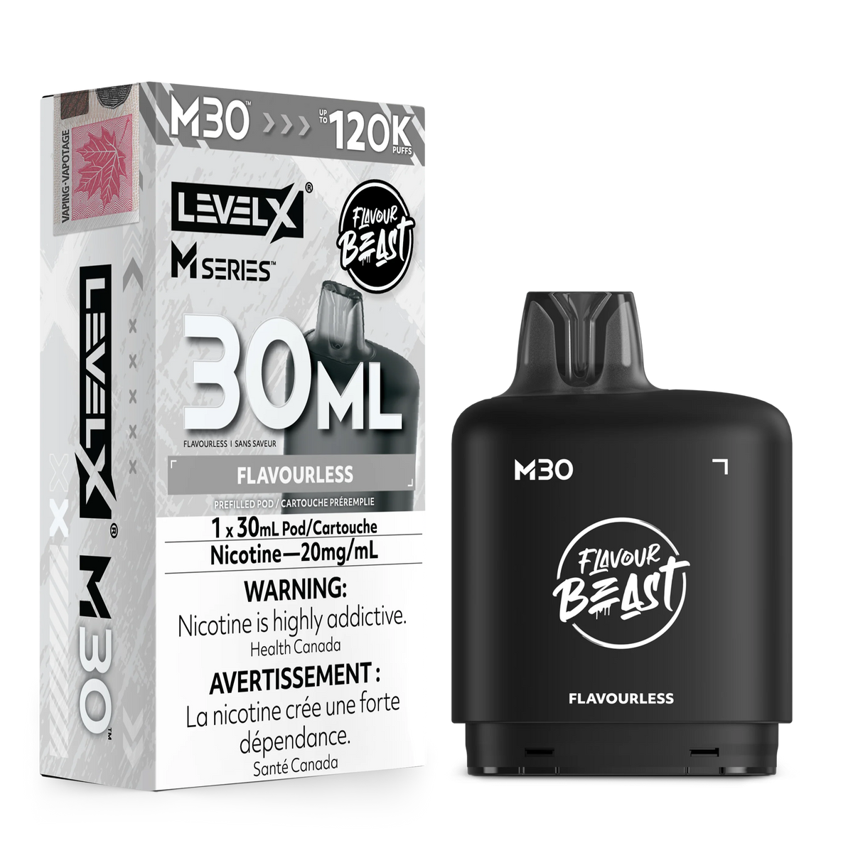 Flavourless Level X M Series Pod 30mL 120K Pod