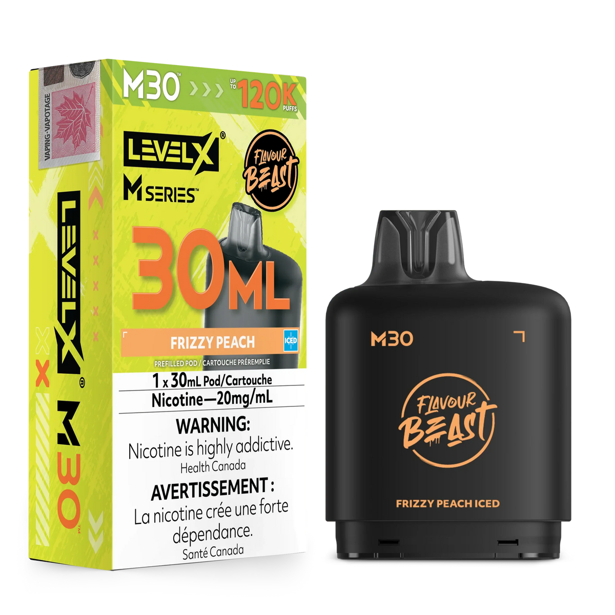 Frizzy Peach Iced Level X M Series Pod 30mL 120K Pod