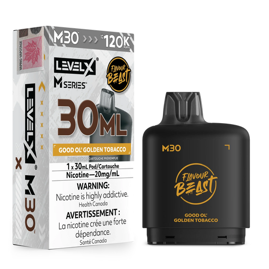 Dosette de tabac doré classique Level X Série M 30 ml 120 K