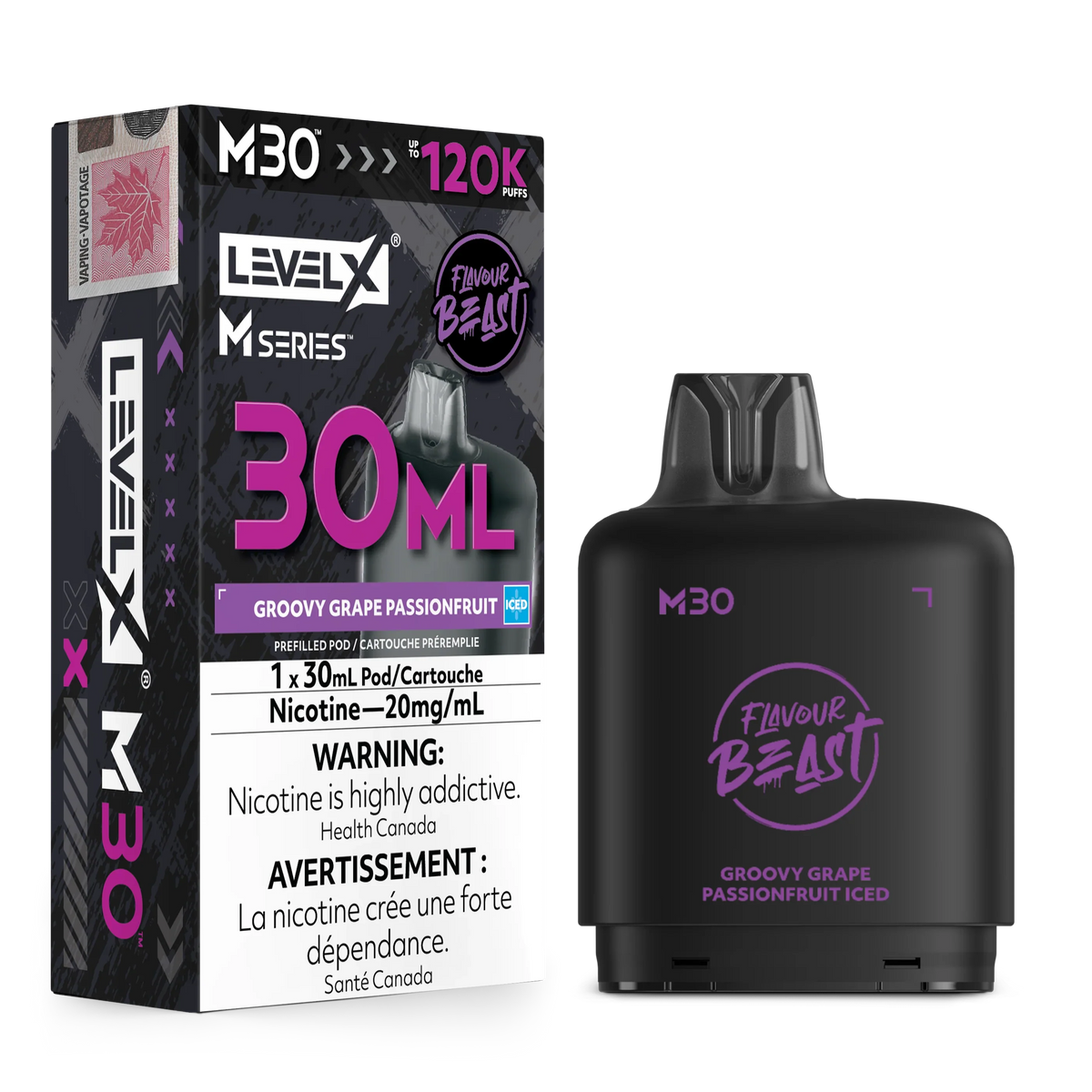 G.S. Blue Razz Level X M Series Pod 30mL 120K Pod