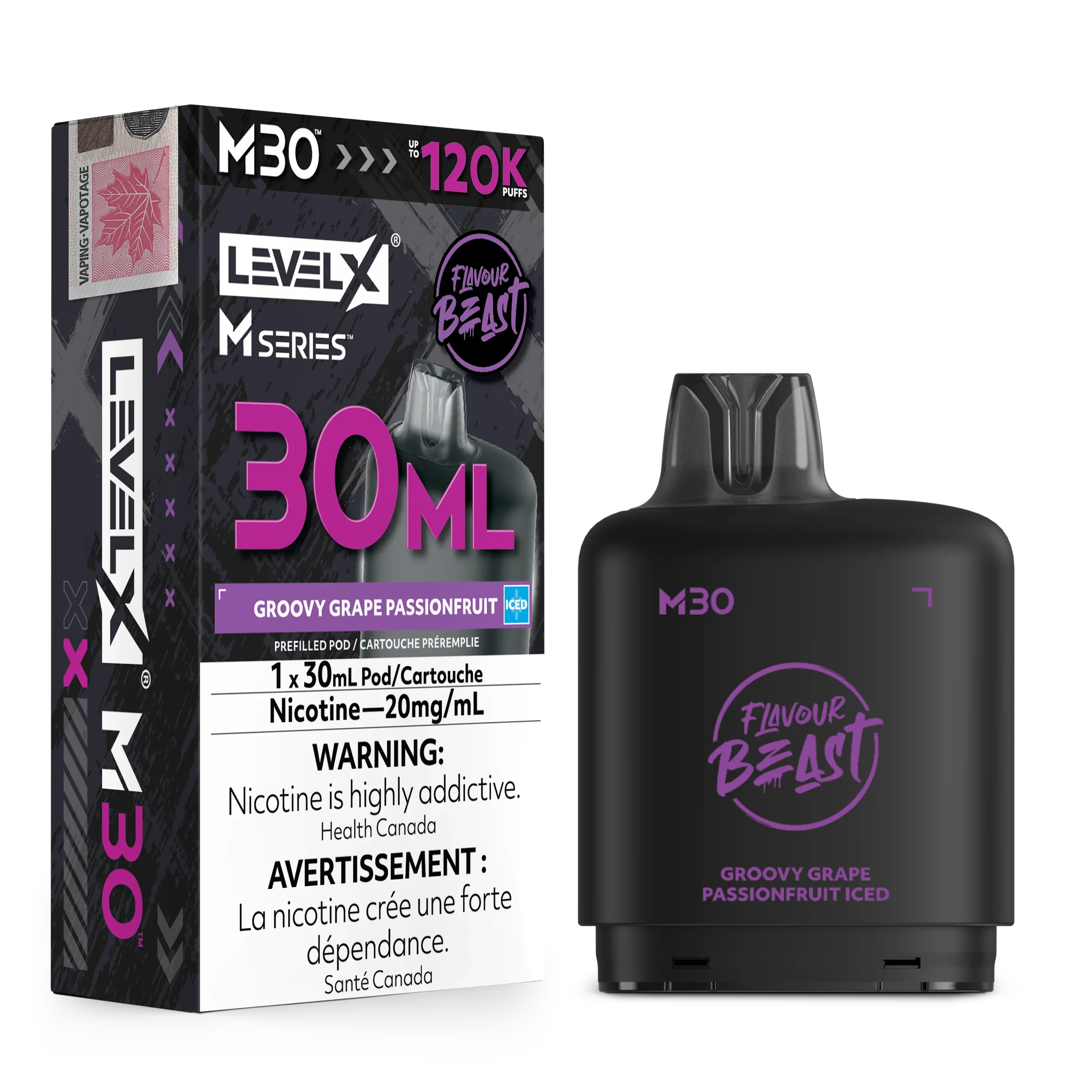 Groovy Grape Passionfruit Iced Level X M Series Pod 30mL 120K Pod