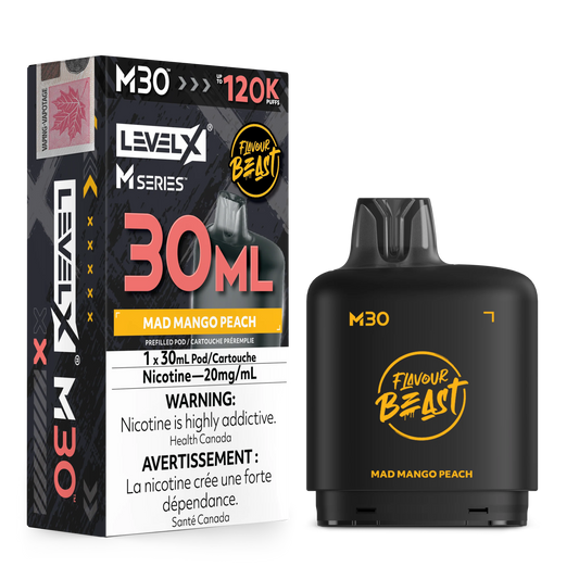 Mad Mango Peach Level X M Series Pod 30 ml 120 K Pod