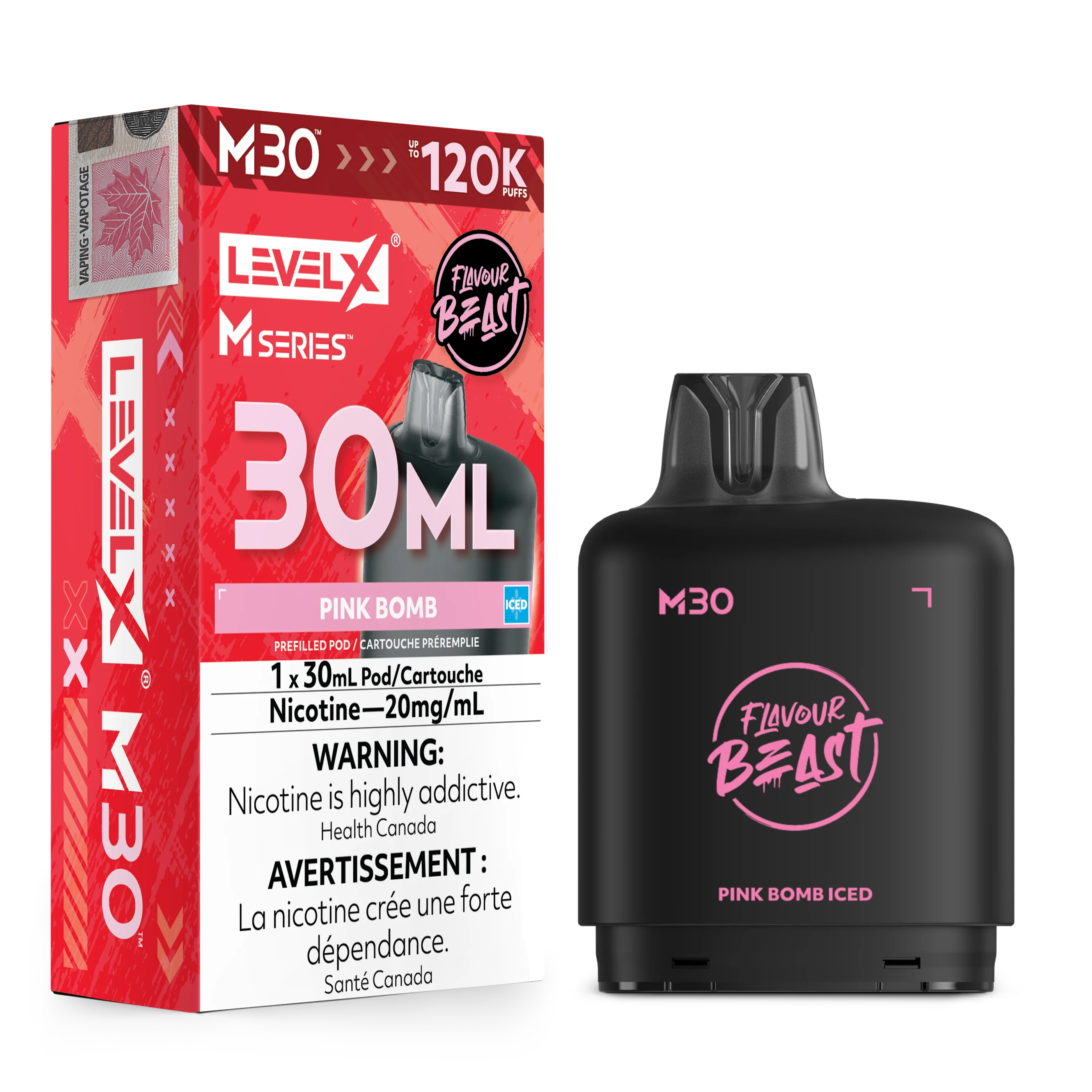 Pink Bomb Iced Level X M Series Pod 30mL 120K Pod
