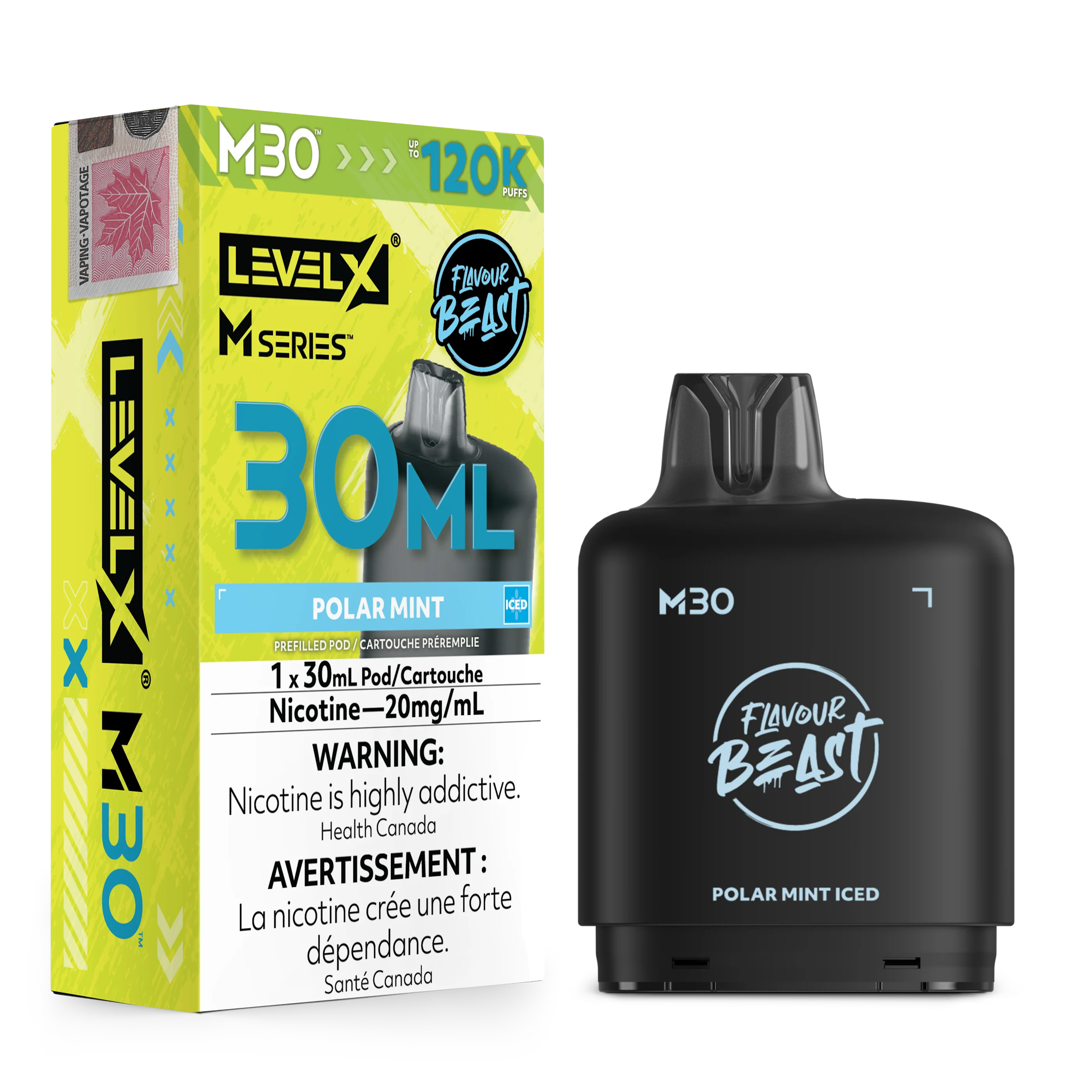 Polar Mint Iced Level X M Series Pod 30mL 120K Pod