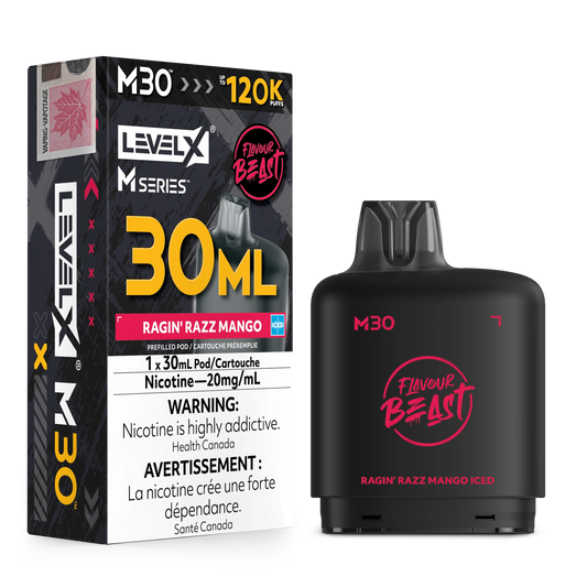 Ragin' Razz Mango Iced Level X M Series Pod 30mL 120K Pod