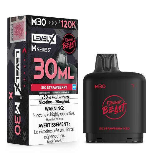 Sic Strawberry Iced Level X M Series Pod 30mL 120K Pod