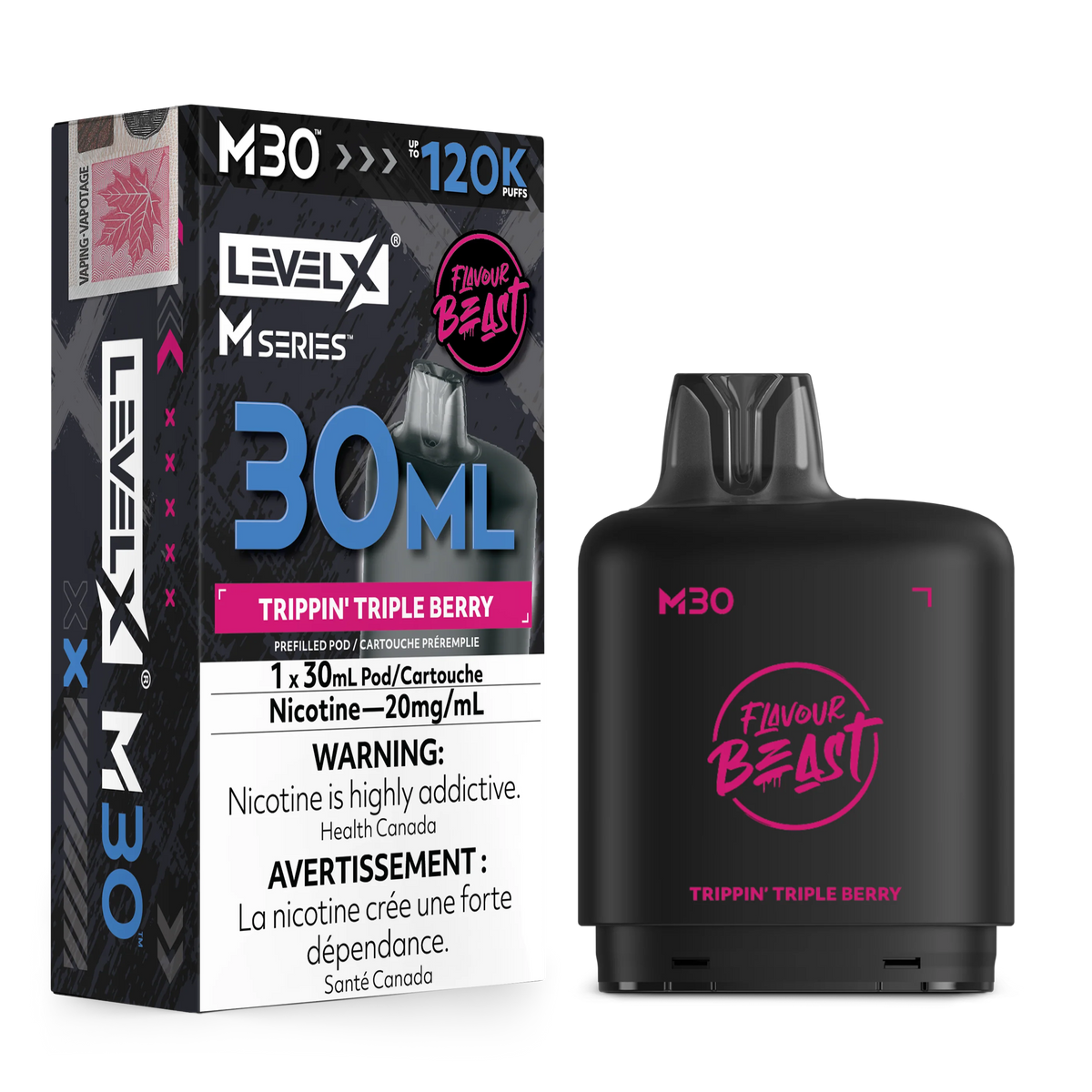 Trippin' Triple Berry Level X M Series Pod 30mL 120K Pod