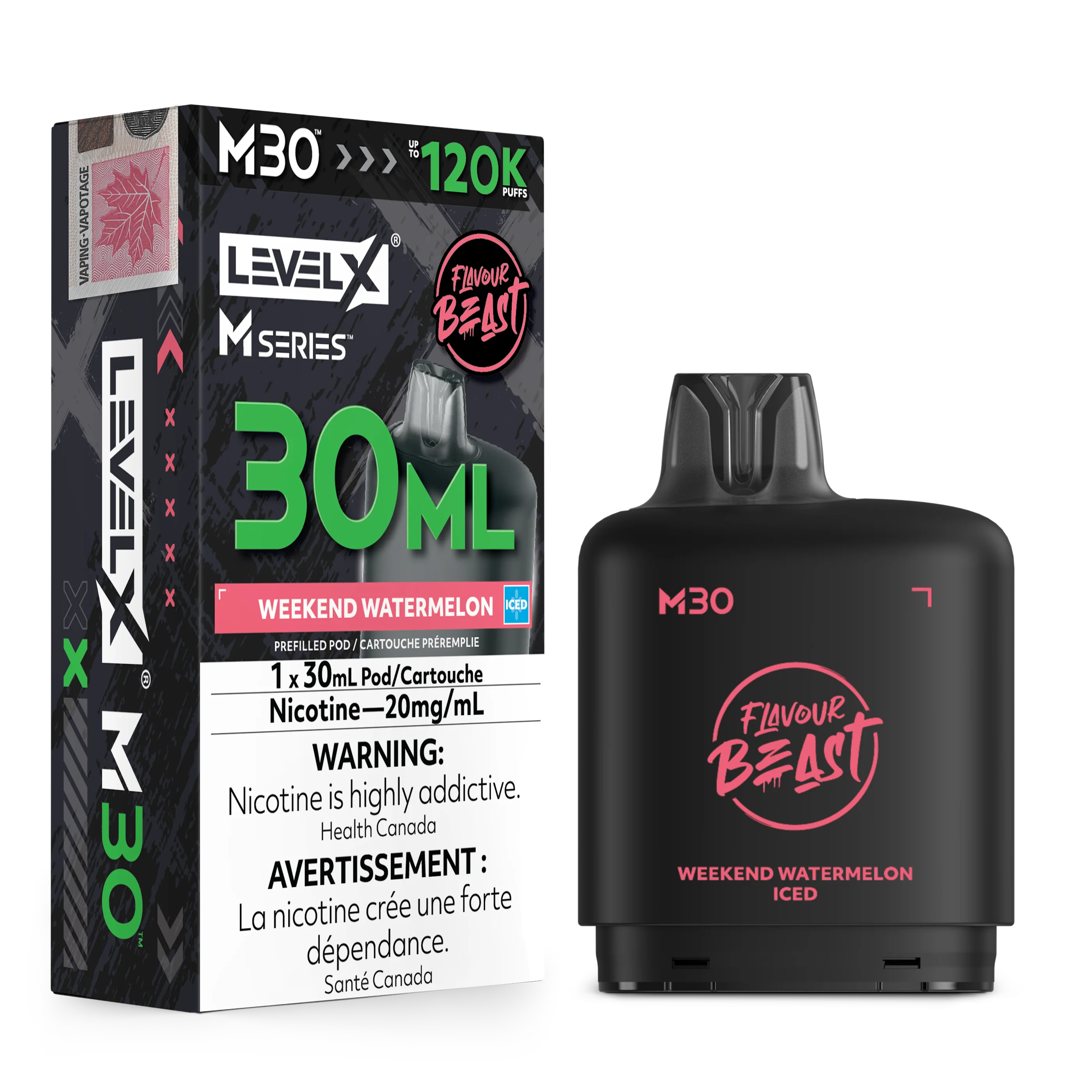 Weekend Watermelon Iced Level X M Series Pod 30mL 120K Pod