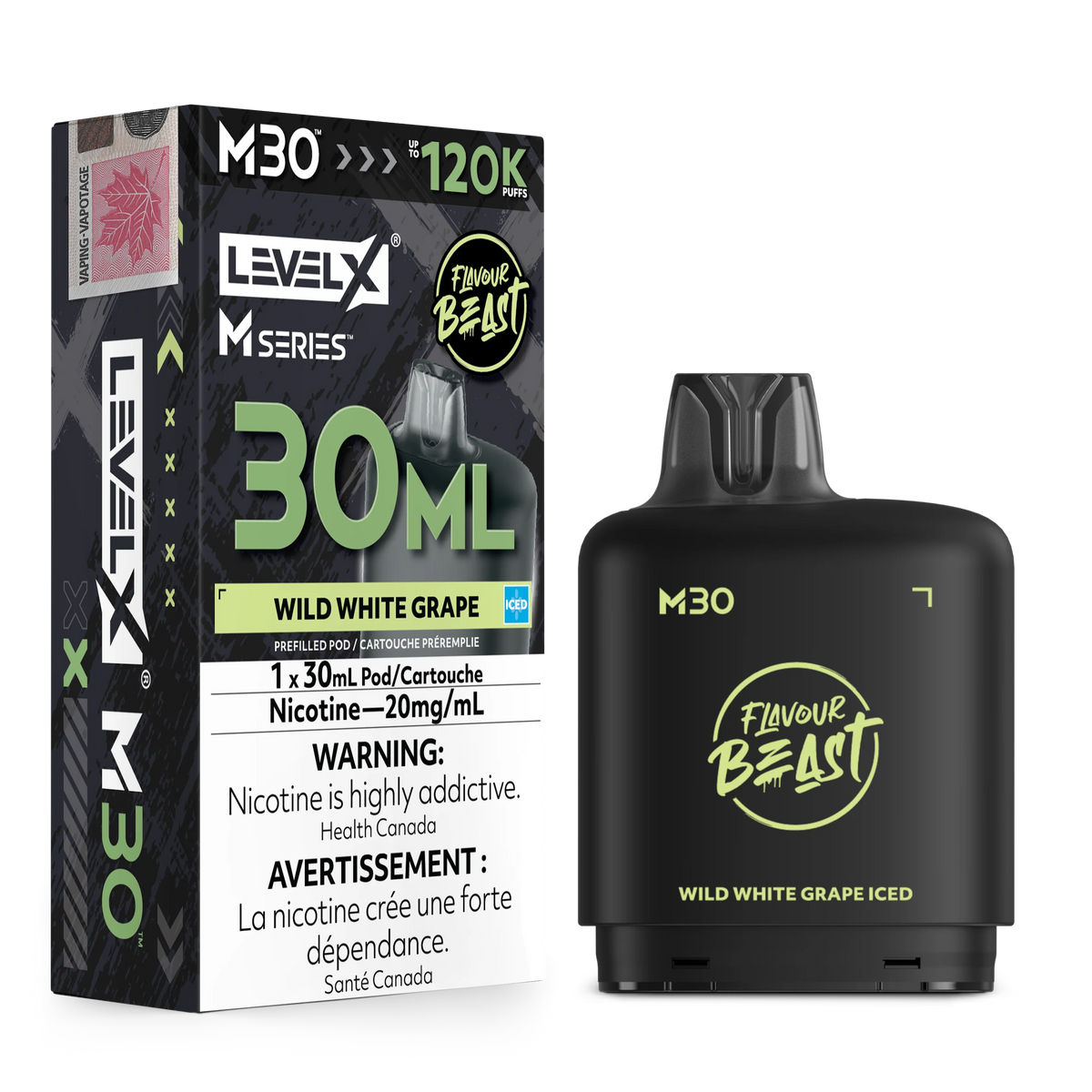Wild White Grape Iced Level X M Series Pod 30mL 120K Pod