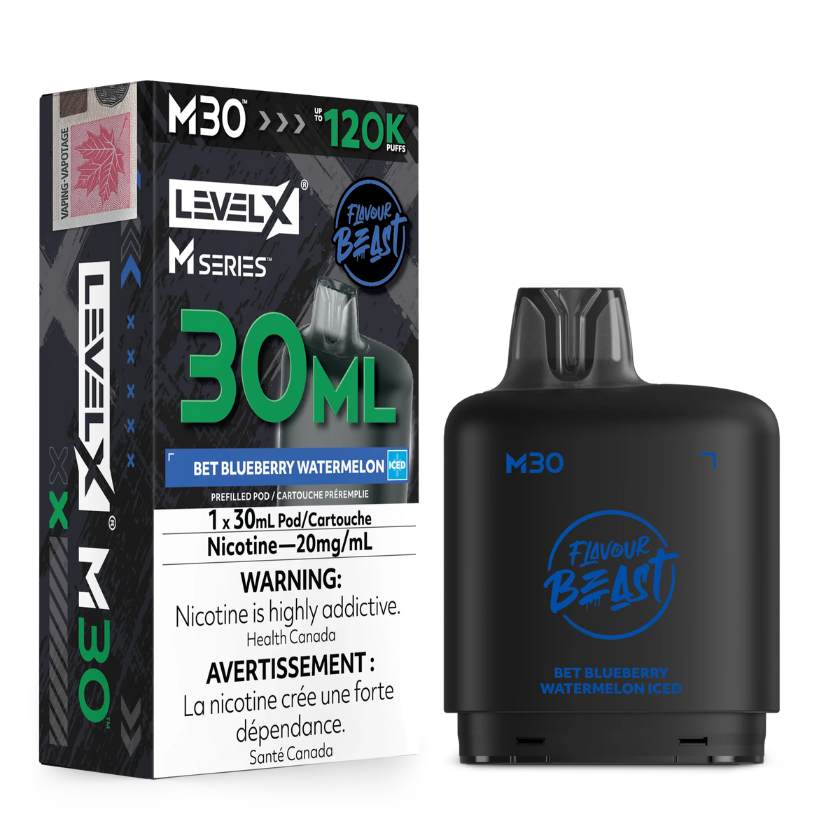 Bet Blueberry Watermelon Iced Level X M Series Pod 30mL 120K Pod