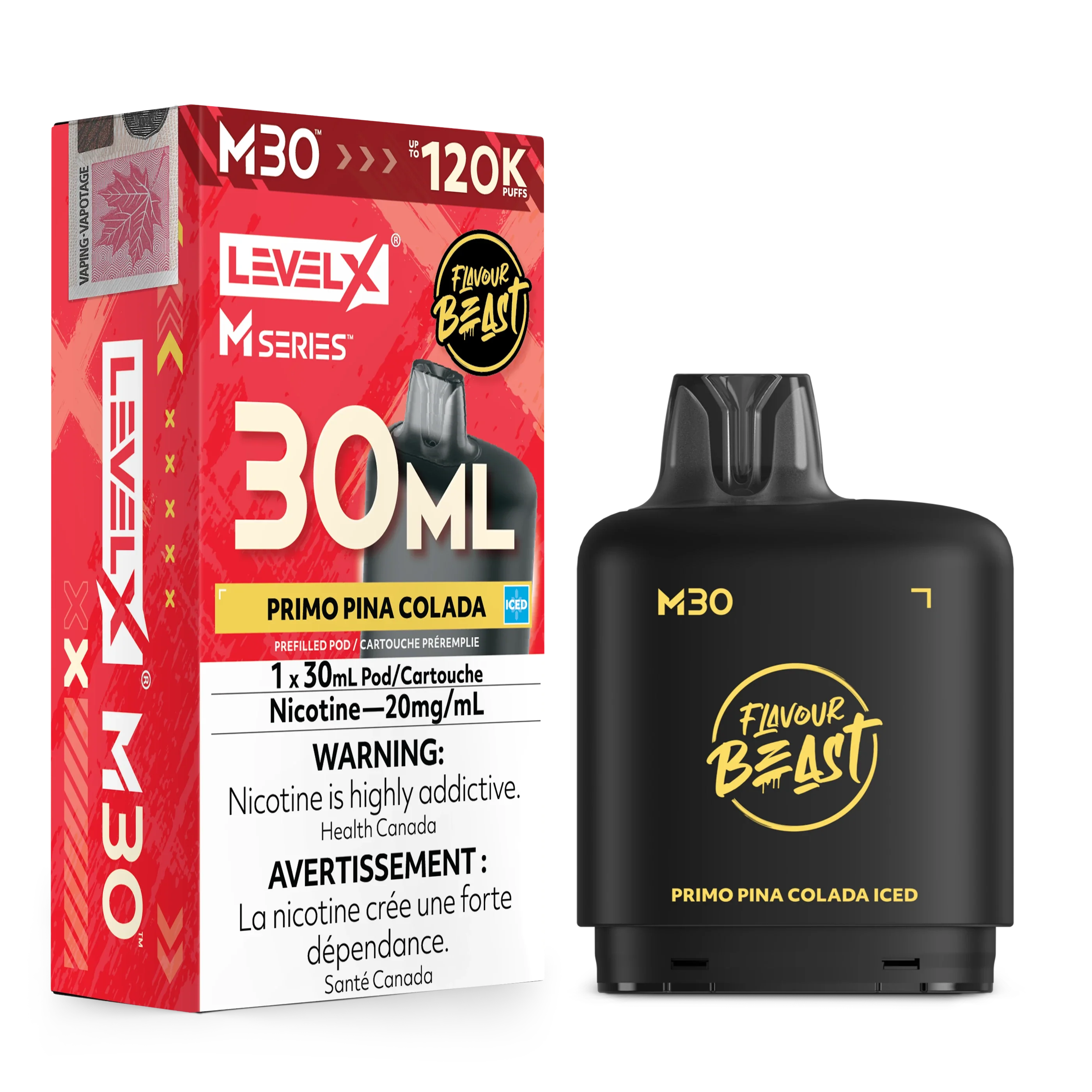 Primo Pina Colada Iced Level X M Series Pod 30mL 120K Pod