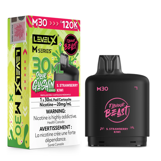 S.Gushin Strawberry Kiwi Level X M Series Pod 30mL 120K Pod