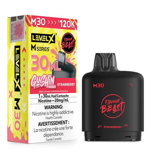 Gushin Strawberry Level X M Series Pod 30mL 120K Pod