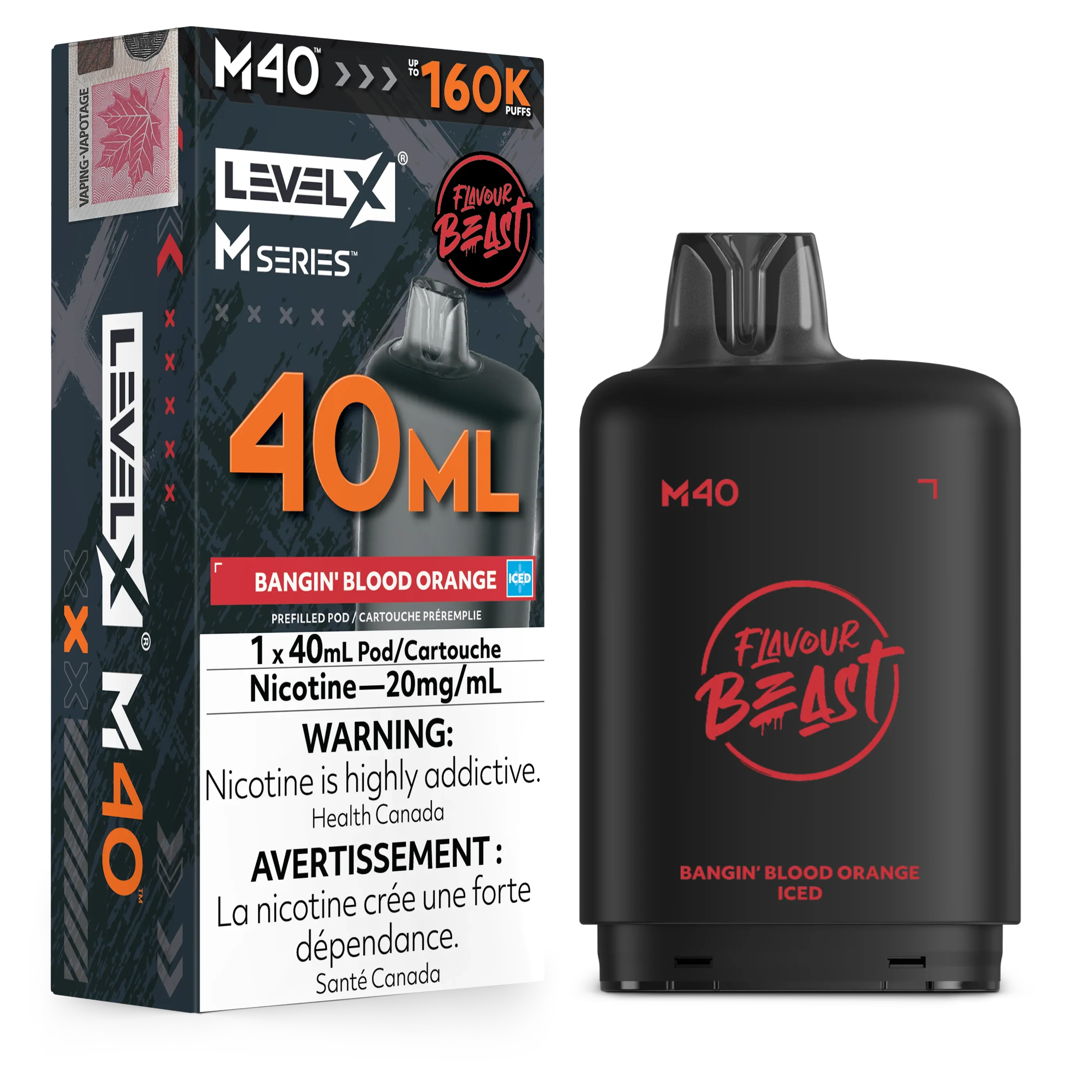 Bangin' Blood Orange Iced Level X M Series Pod 40mL 160K Pod