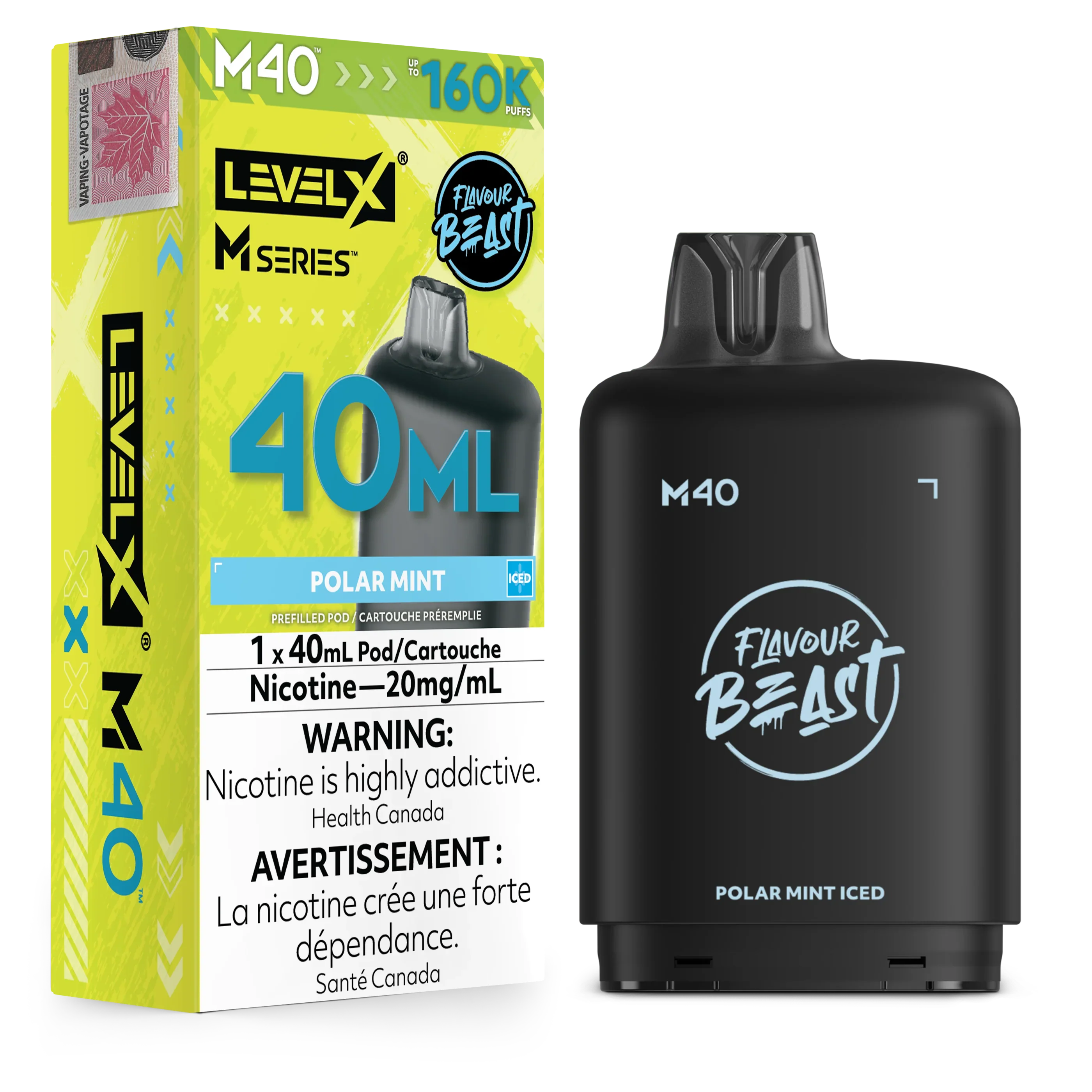 Polar Mint Iced Level X M Series Pod 40mL 160K Pod