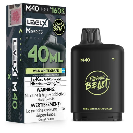 Wild White Grape Iced Level X M Series Pod 40mL 160K Pod
