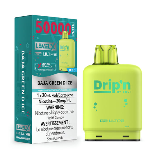 Level X G2 Ultra Pod 20ml - Drip'n - Baja Green D Ice