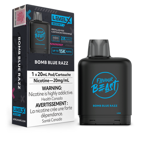 Level X - Flavour Beast Boost Pods (15k puffs) - Bomb Blue Razz