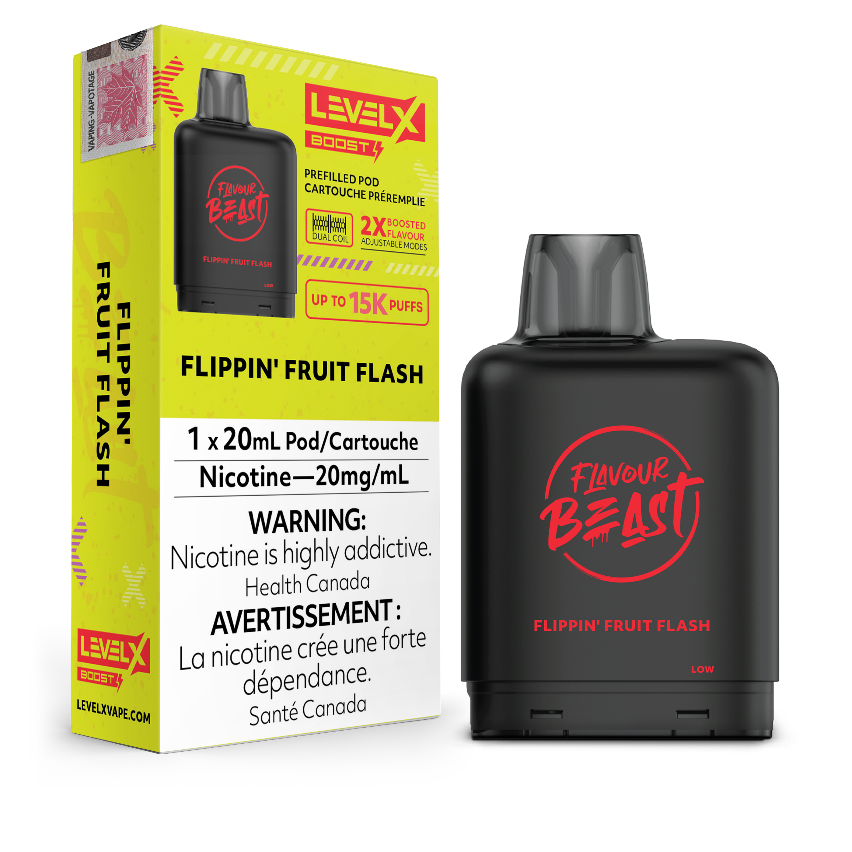 Level X - Flavour Beast Boost Pods (15k puffs) - Flippin Fruit Flash