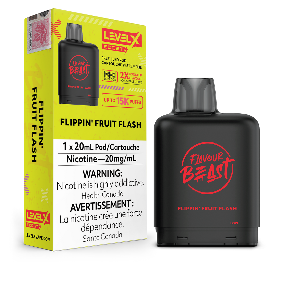 Level X - Flavour Beast Boost Pods (15k puffs) - Super Sour Blue Razz Iced