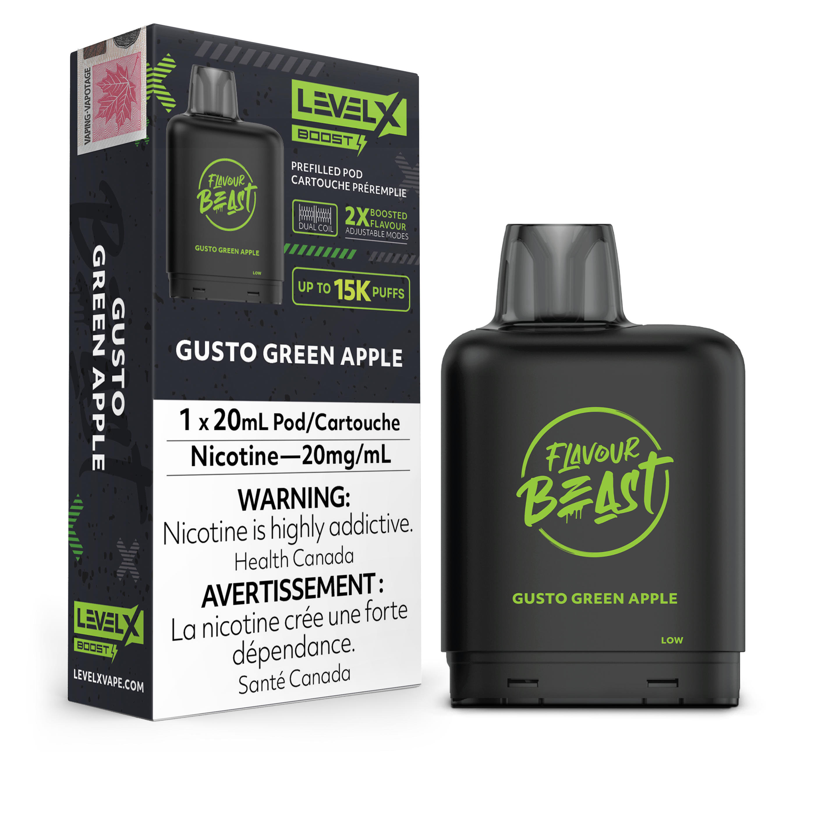 Level X - Flavour Beast Boost Pods (15k puffs) - Super Sour Lemon Iced