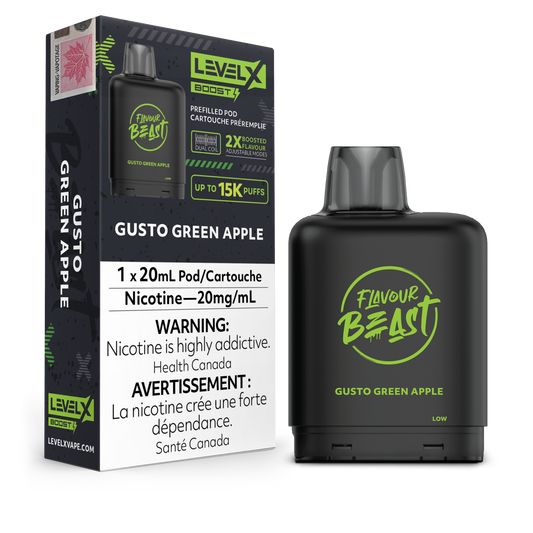 Level X - Flavour Beast Boost Pods (15k puffs) - Super Sour Lemon Iced