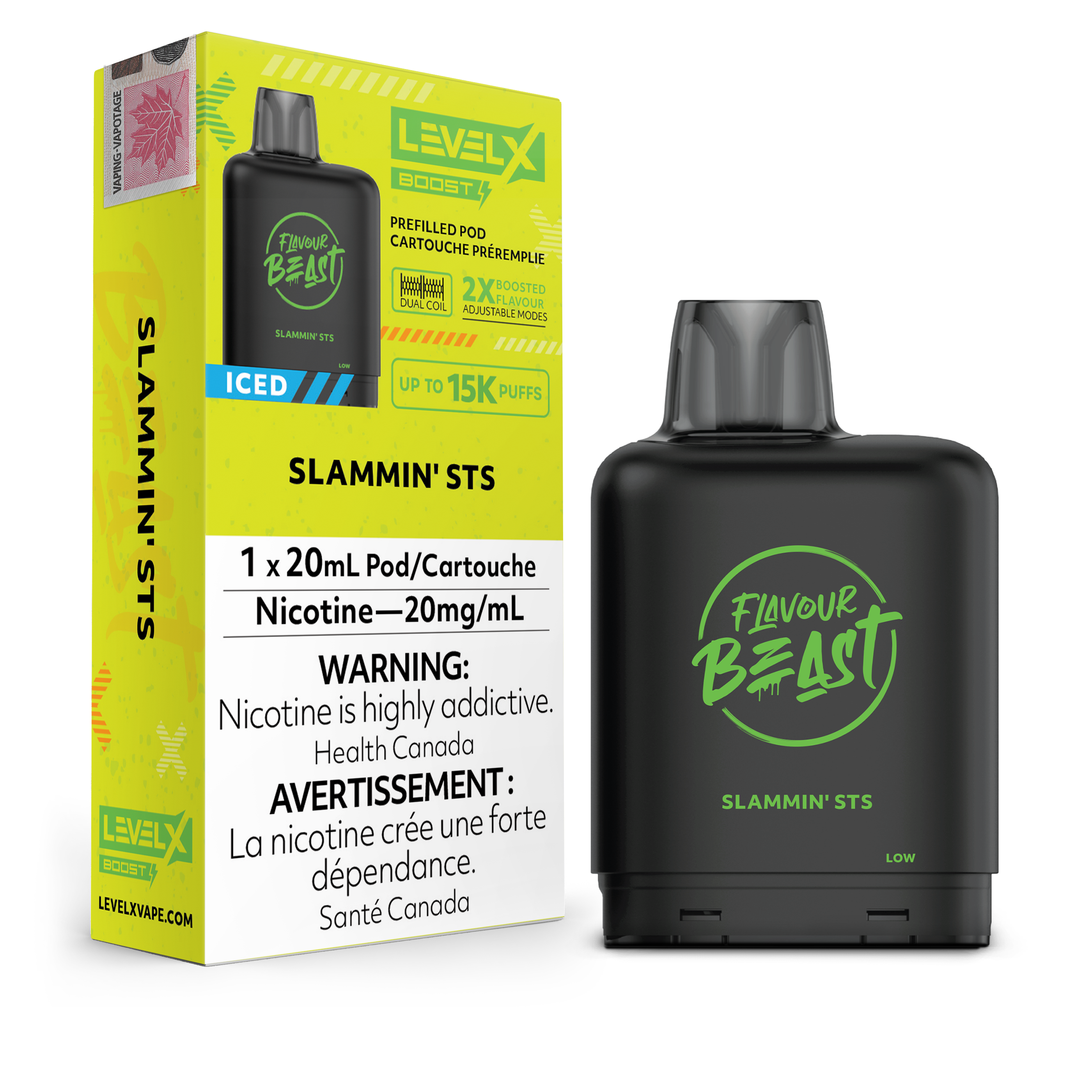 Level X - Flavour Beast Boost Pods (15k puffs) - Slammin STS Iced