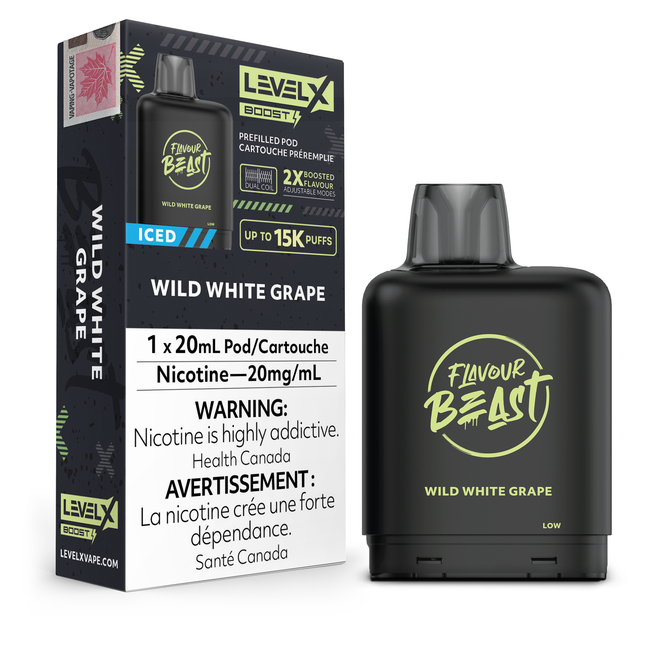 Level X - Flavour Beast Boost Pods (15k puffs) - Boss Blueberry