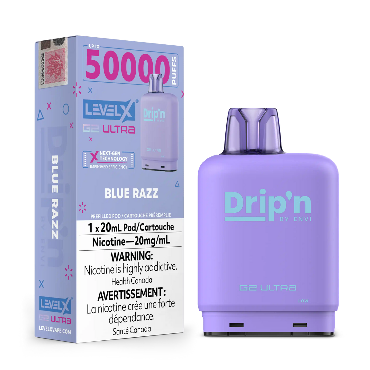Blue Razz by Level X Drip'n G2 Ultra 50K