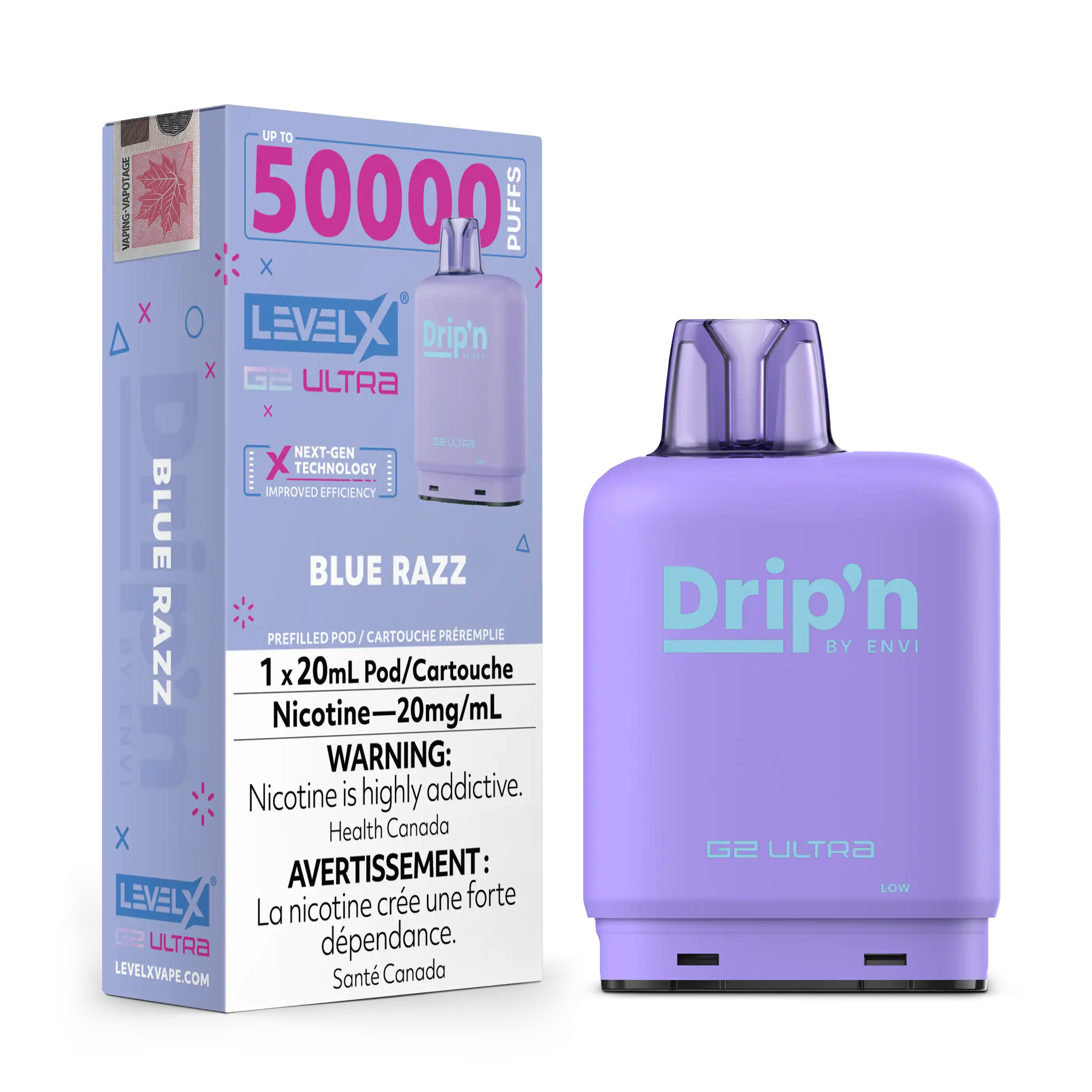 Blue Razz by Level X Drip'n G2 Ultra 50K