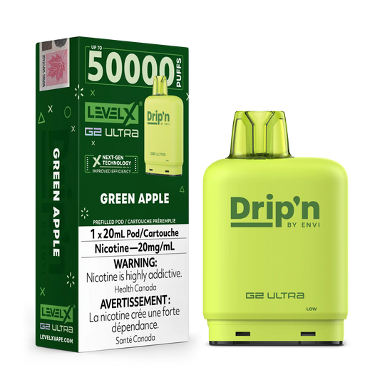 Green Apple by Level X Drip'n G2 Ultra 50K