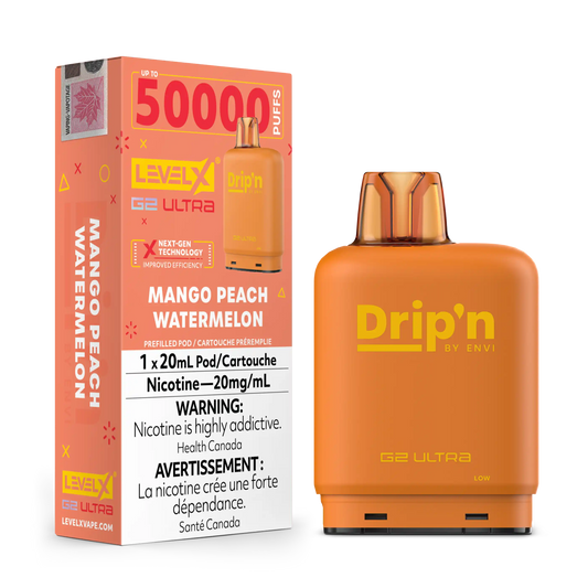 Mango Peach Watermelon by Level X Drip'n G2 Ultra 50K