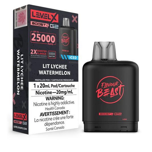 Lit Lychee Watermelon Iced Flavour Beast Boost G2 Pods 25K