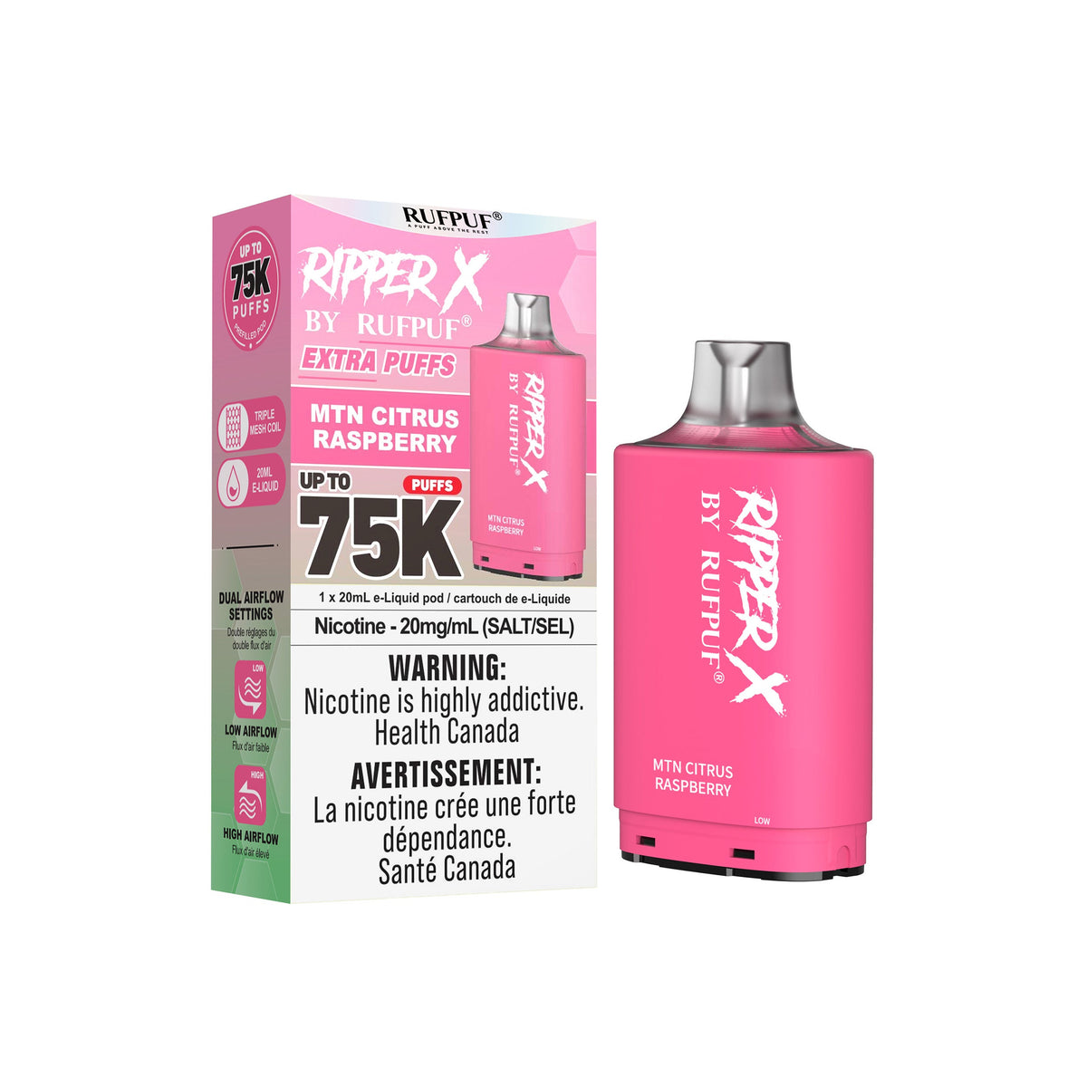 MTN Citrus Raspberry Rufpuf Ripper X Pods 75K