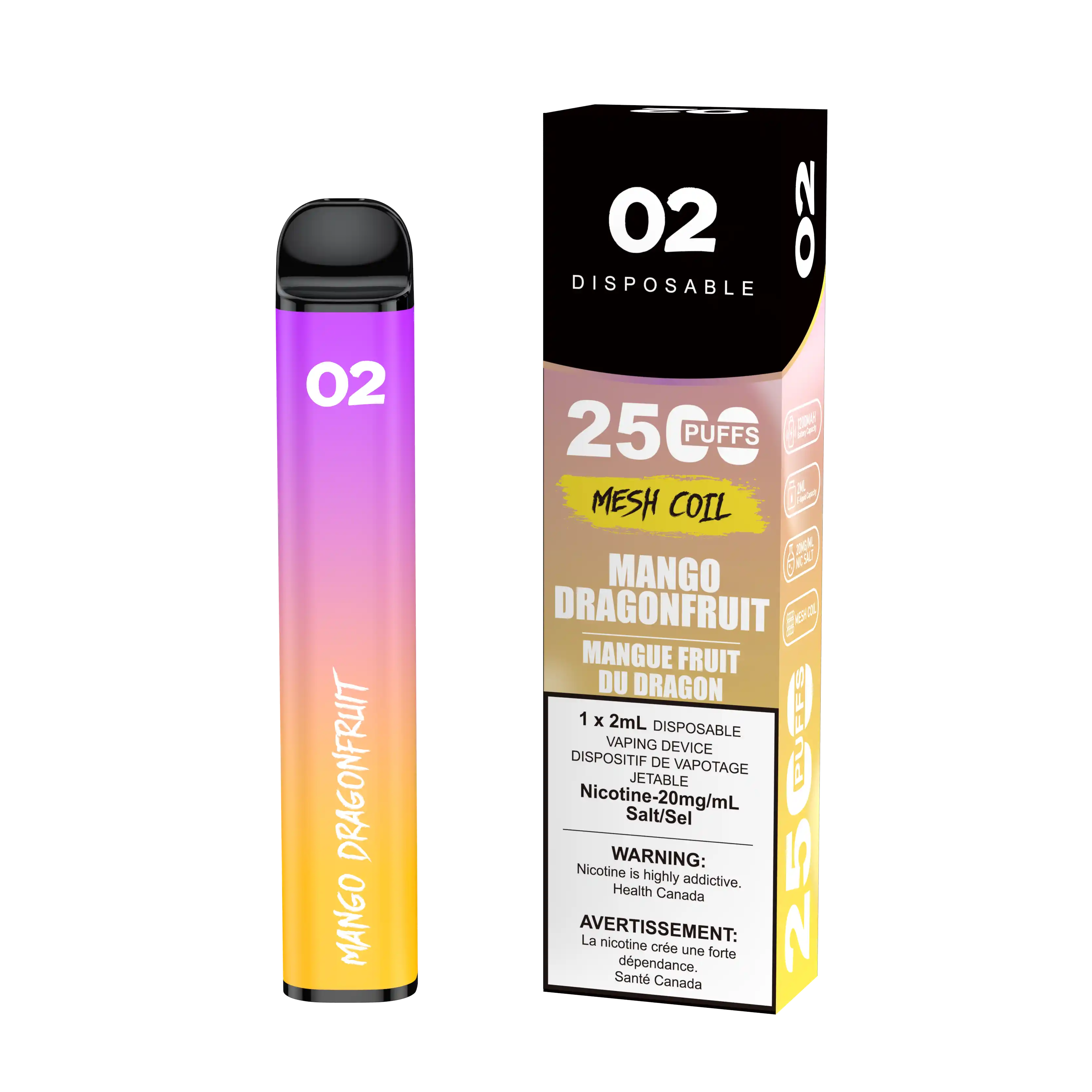 Mango Dragonfruit O2 - Disposable 2.5K
