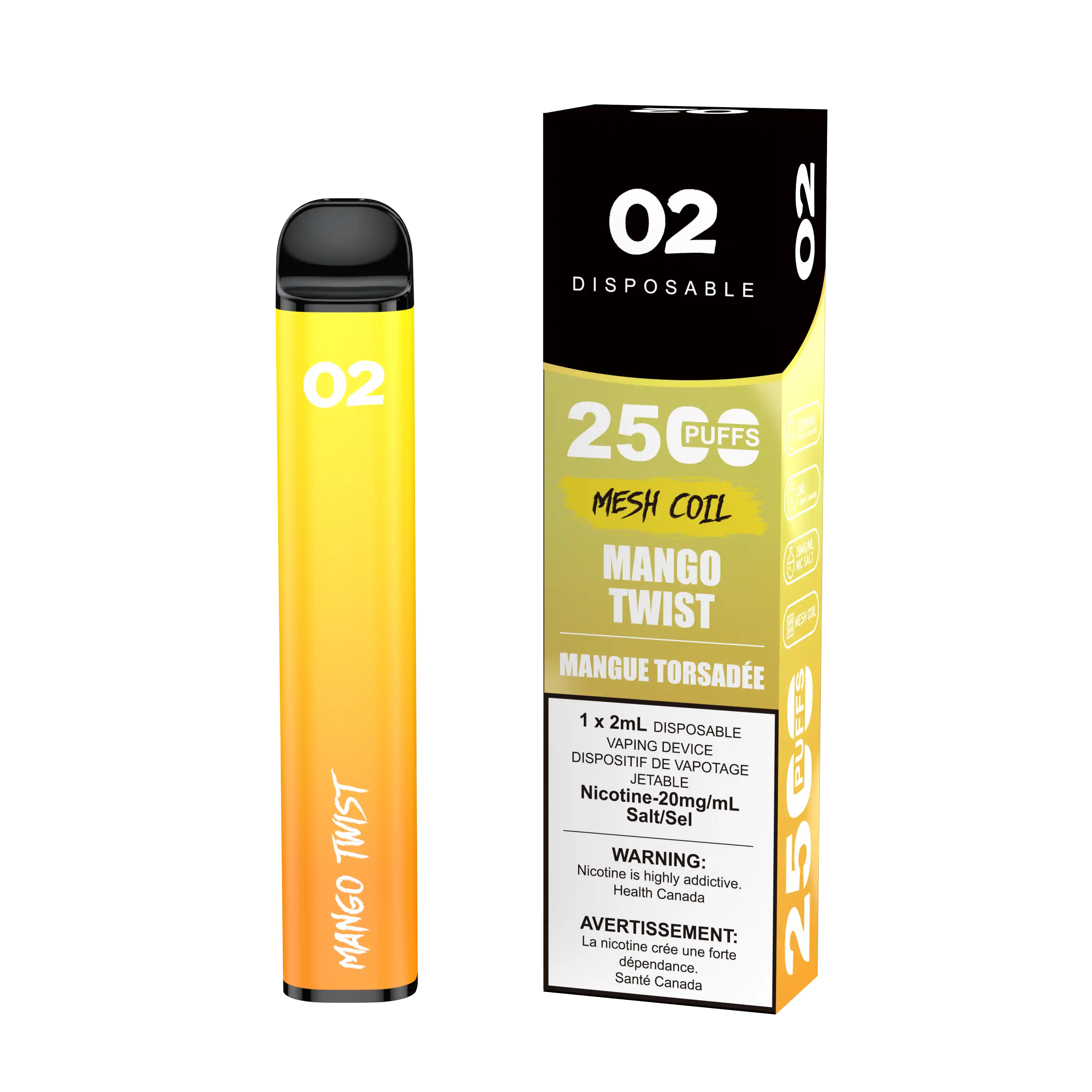 Mango Twist O2 - Disposable 2.5K