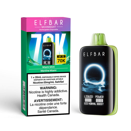 Miami Mint Elf Bar Moonight - Disposable 70K