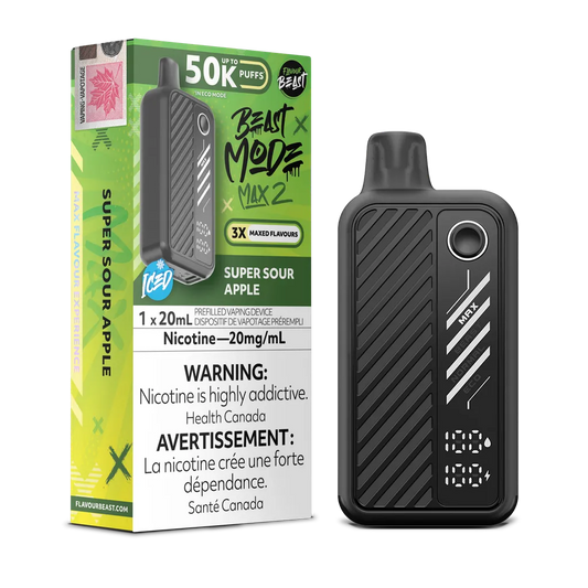 Super Sour Apple Iced Flavour Beast Mode Max 2 - Disposable 50K